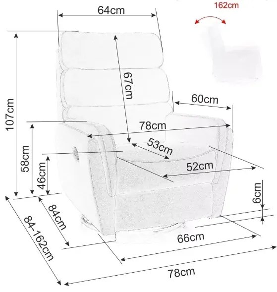 Fotel rozkładany ARGOS obrotowy ciemny beż SIGNAL
