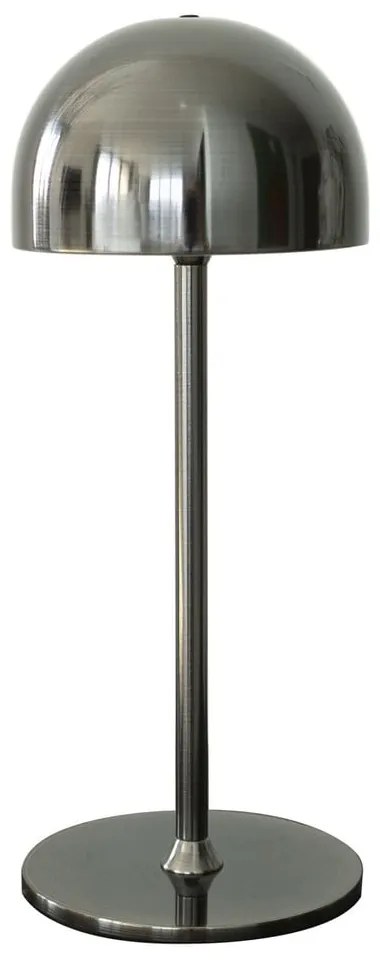 Ciemnoszara lampa stołowa LED ze zdalnym sterowaniem i metalowym kloszem (wysokość 30 cm) Tim – Sirius