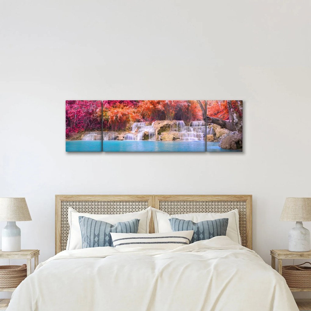 Obraz turkusowej laguny, Laos, Tat Kuang Si (170x50 cm)