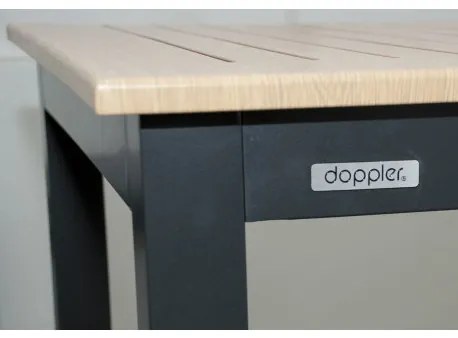 EXPERT WOOD antracyt - stół ogrodowy rozkładany aluminiowy 220/280 x 100 x 75 cm