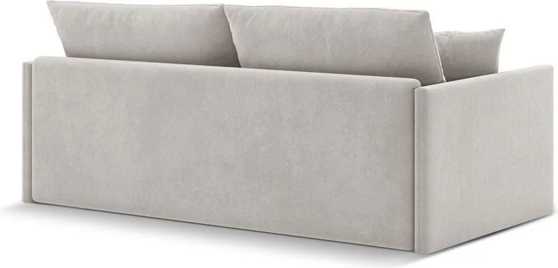 Beżowa aksamitna rozkładana sofa 209 cm Shannon – Cosmopolitan Design