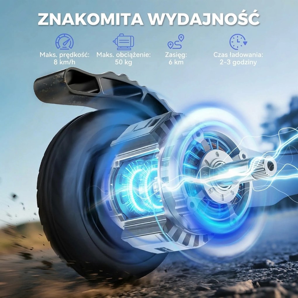 HOMCOM Hulajnoga Elektryczna, Elektryczny Skuter, Zasięg 6 km, dla Dzieci od 6 Lat, Rama Stalowa, Czarno-Biały, 76 x 53 x 95 cm