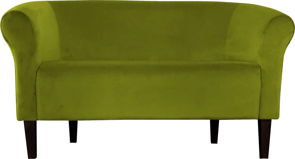 Sofa Milo tkanina Welur wygodna sofa tapicerowana do salonu i poczekalni : Kolor nogi - Venge, Kolor tkaniny - VELVET - BL75, Typ tkaniny - Velvet, Wysokość nogi - 20 cm
