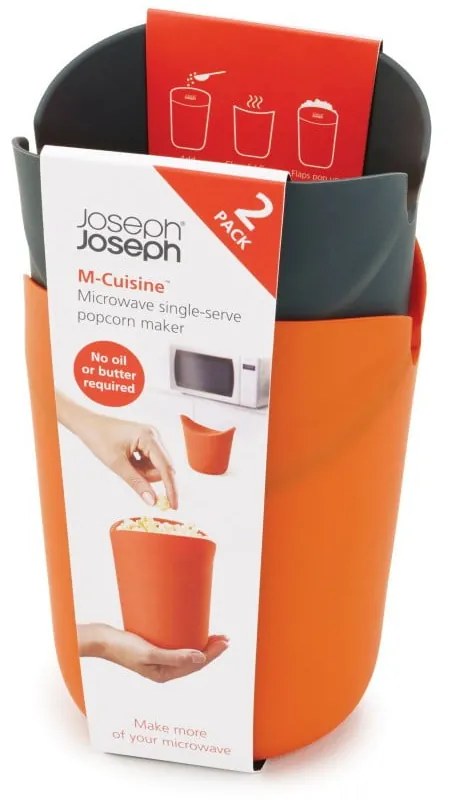 Zestaw 2 pojemników do przygotowania popcornu w mikrofali Joseph Joseph M-Cuisine