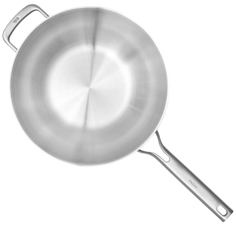 Patelnia wok ze stali nierdzewnej z pokrywką ø 30 cm Lucca 3.0 – FABINI