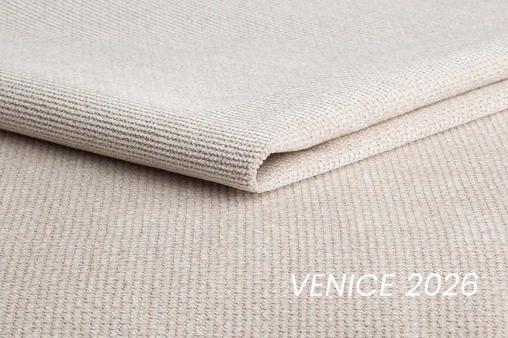 Narożnik Lutario L z funkcją spania prawostronny - beżowa plecionka hydrofobowa Venice 2026