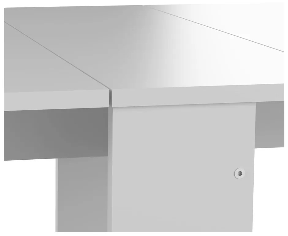 Rozkładany stół z białym blatem 76x28 cm Papillon – TemaHome