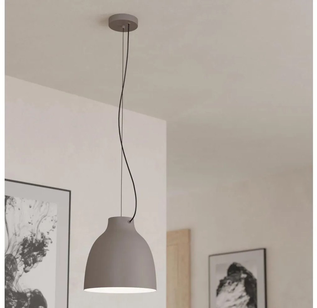 Eglo 900159 - Lampa CAMASCA na lanku 1xE27/40W/230V szara