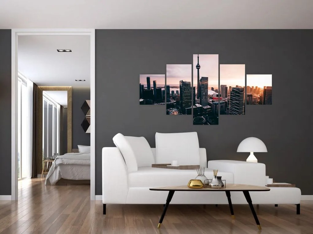 Obraz - Widok na centrum miasta (125x70 cm)