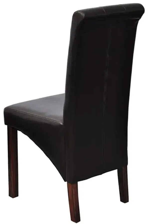 Komplet 6 tapicerowanych krzeseł pikowanych wenge S2-D38