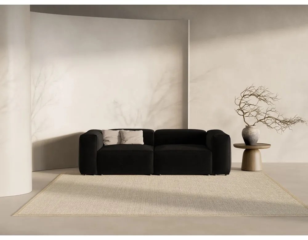 Czarna sofa 264 cm Bergamo – Cosmopolitan Design