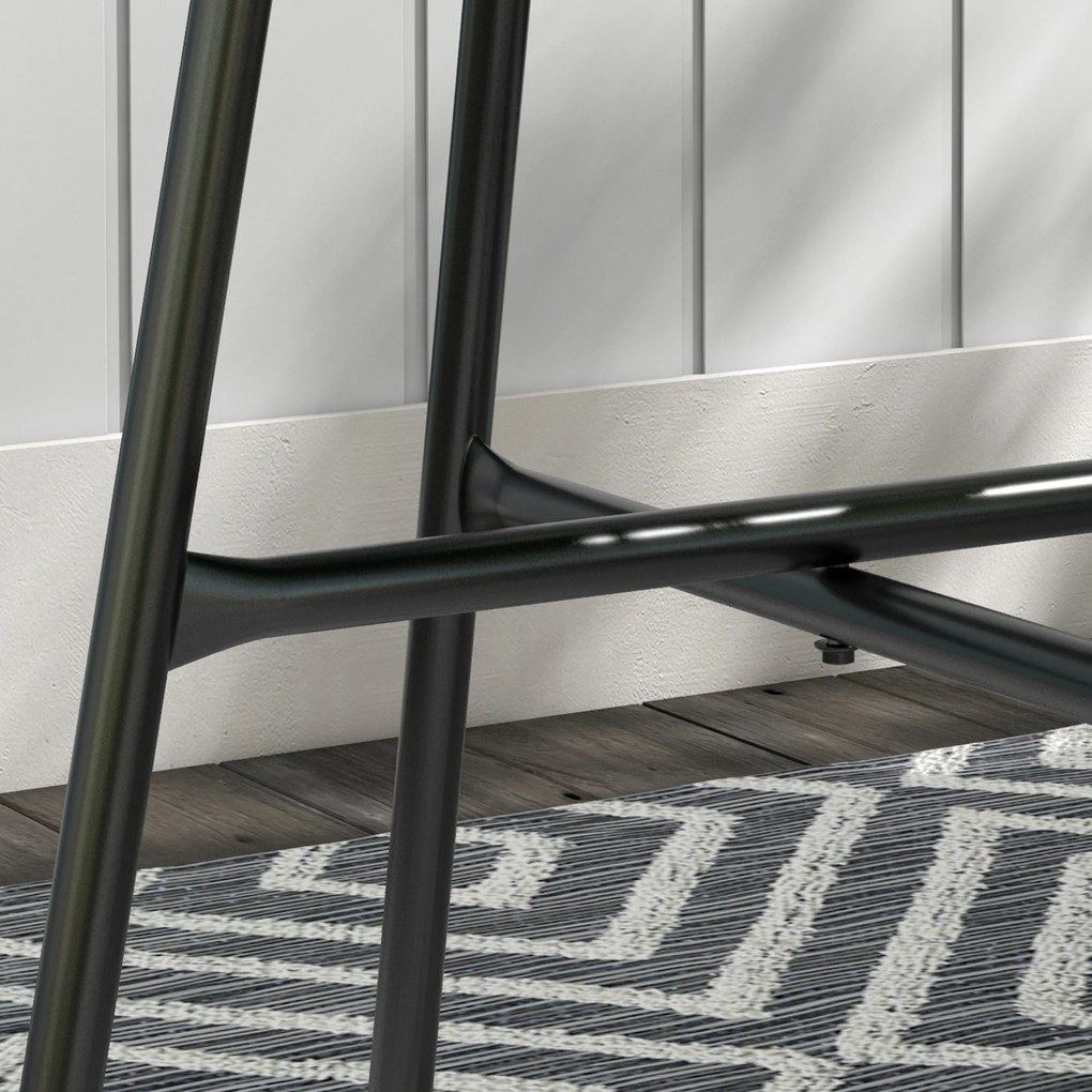 Outsunny Stolik Ogrodowy Boho Czarny 50x50x50cm | Aosom PL