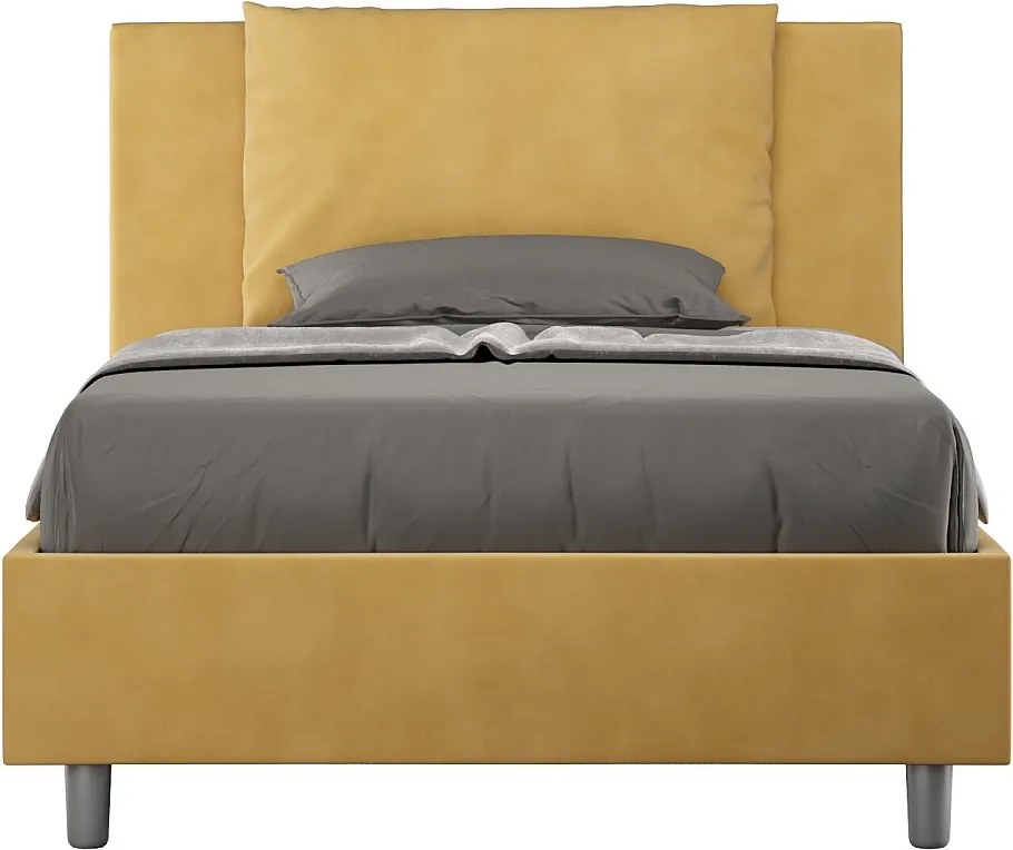 Łóżko bez stelaża tapicerowane 120x200 microfibra okra Antea