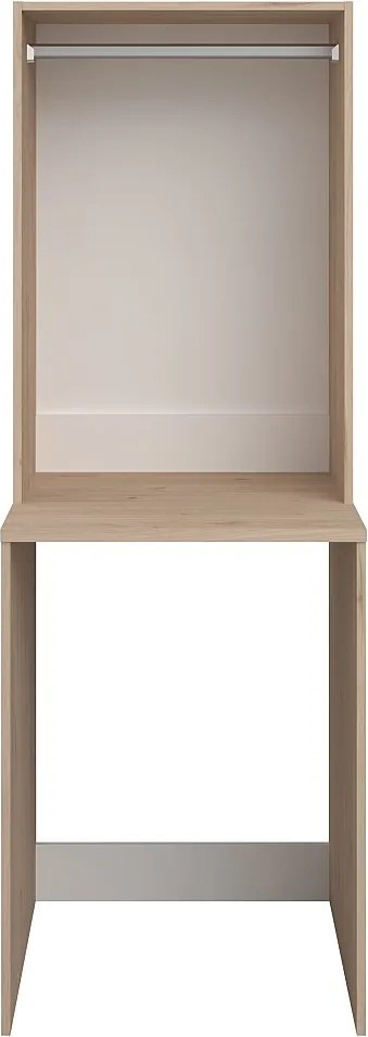Szafka do zabudowy pralki z drążkiem - Naturalny jasny - szer. 65 x wys. 184 cm - ERKANO