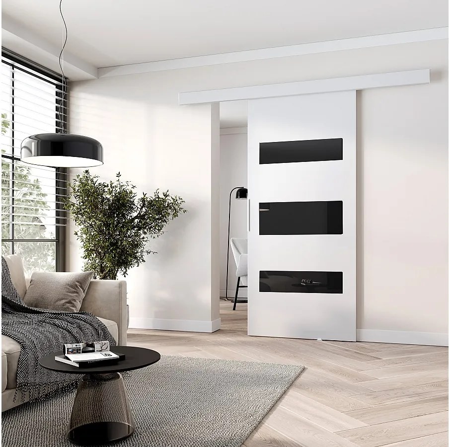 MINIO go for it, Drzwi przesuwne wewnętrzne CLEAN D 76 cm  w kolorze białym