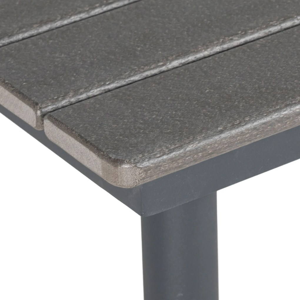 Outsunny Stół ogrodowy stół jadalniany stołówka na zewnątrz, odporny na warunki atmosferyczne, nowoczesny design, 90 x 90 x 75 cm, ciemnoszary