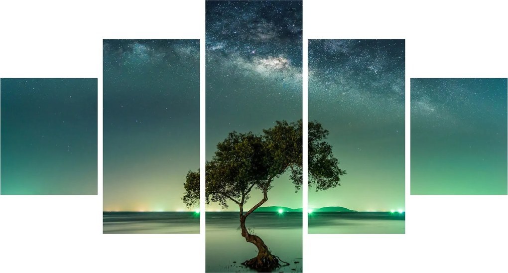 Obraz nocnego nieba (125x70 cm)