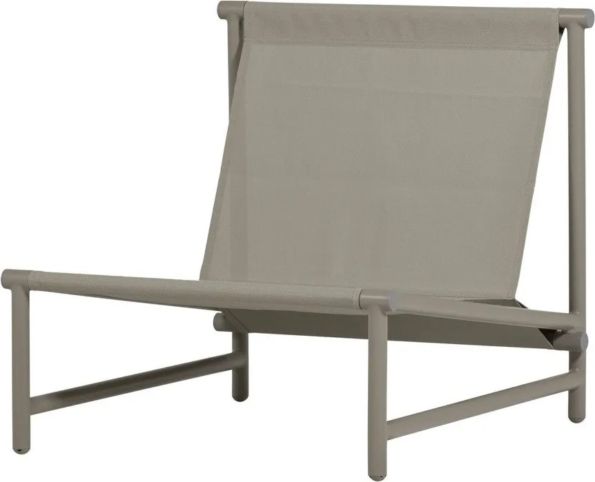 Beżowy metalowo-tapicerowany fotel ogrodowy Elvo – WOOOD