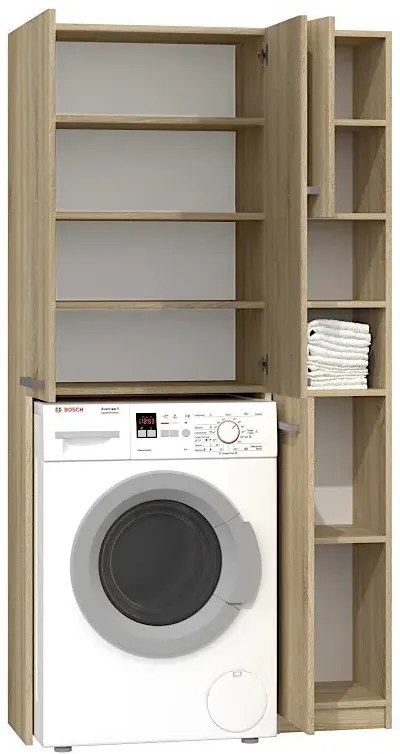 Komplet skandynawskich szafek łazienkowych dąb sonoma Z0-C86