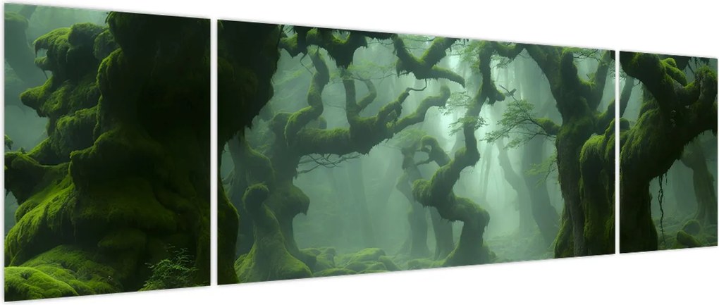 Obraz - Las porośnięty mchem (170x50 cm)