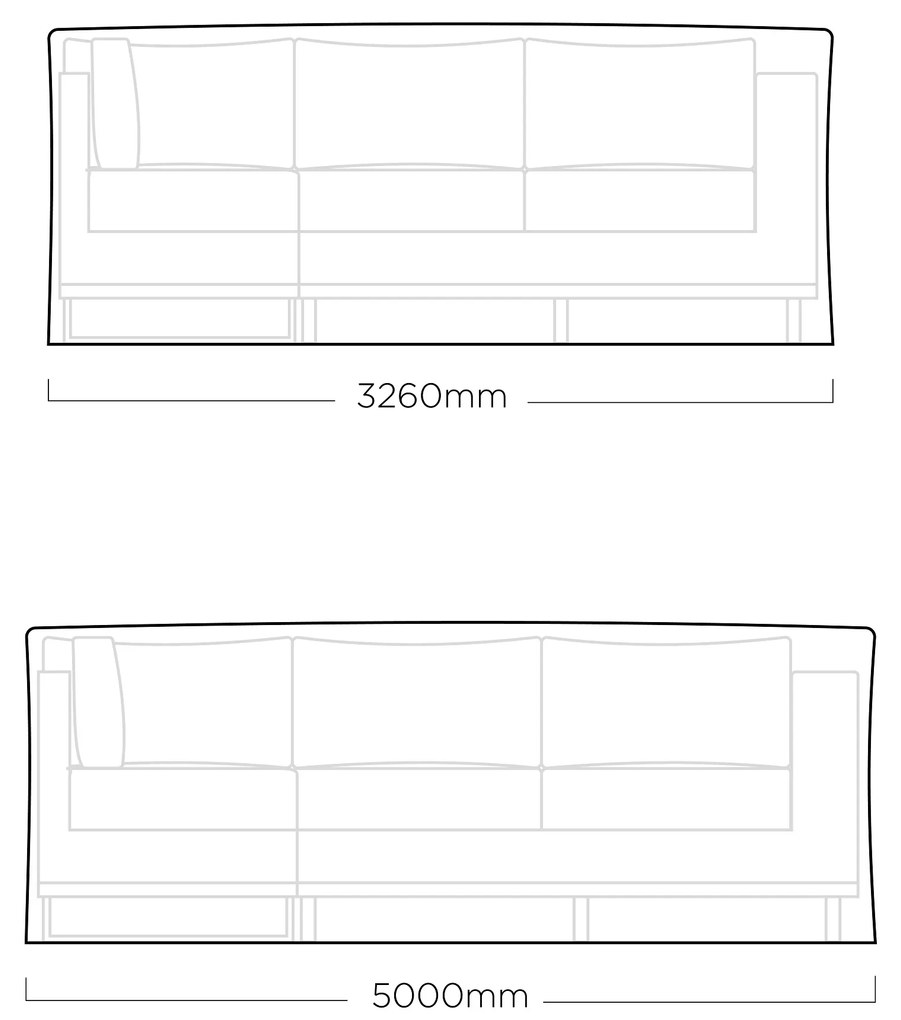 Pokrowiec na meble modułowe 326 x 500 x 91cm KETTLER 0104850-400