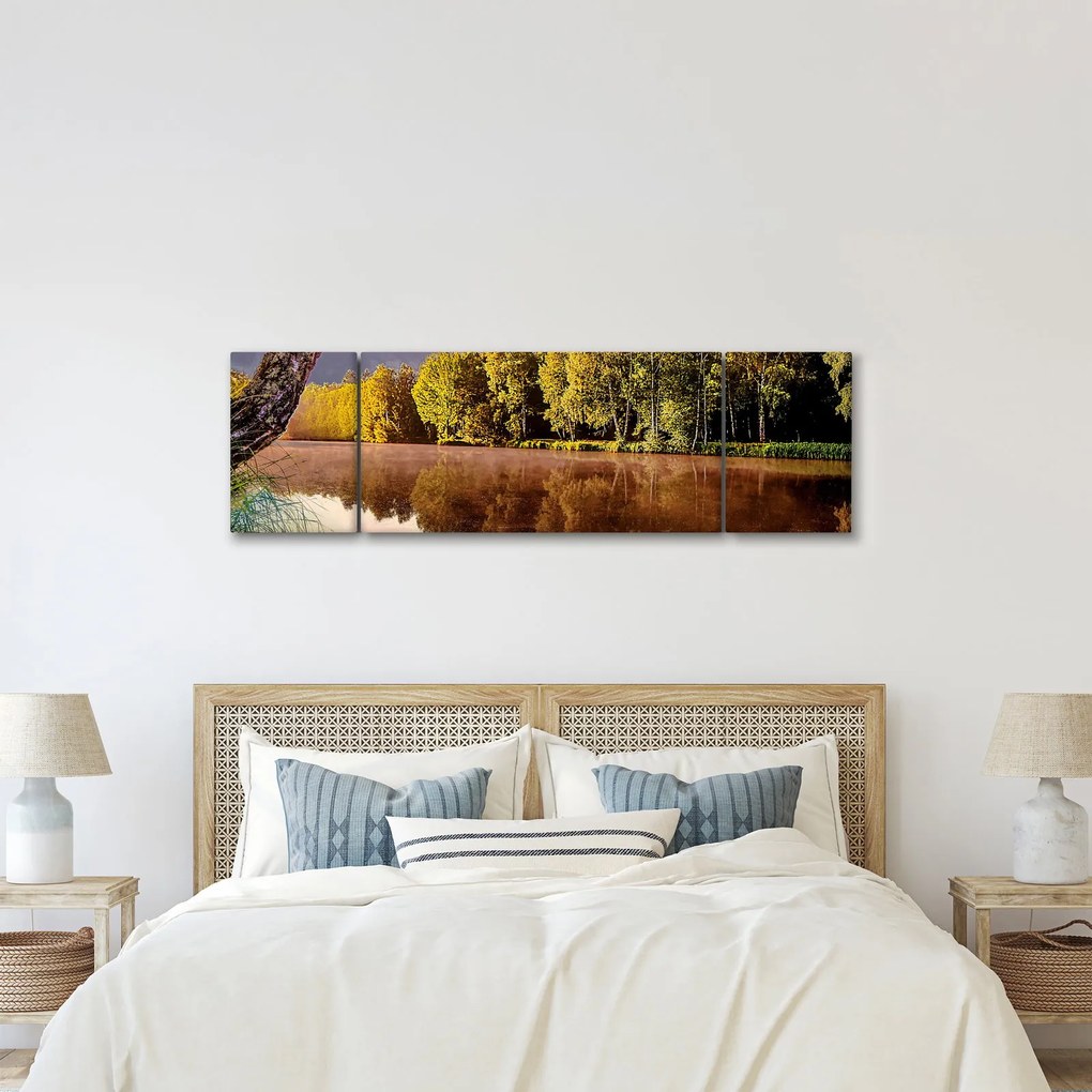 Obraz - Za rzeką (170x50 cm)