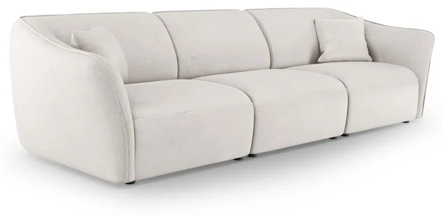 Biała sofa z materiału bouclé 292 cm Tokyo – Cosmopolitan Design