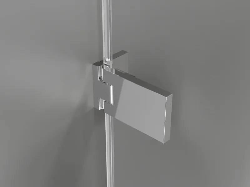 Mexen Lunar-F drzwi prysznicowe składane lewe 65 cm, transparent, chrom - 836-065-000-01-00-L