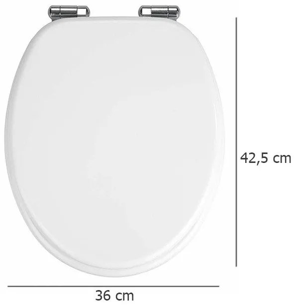 Klasyczna deska sedesowa z MDF z cichym domykaniem, WENKO