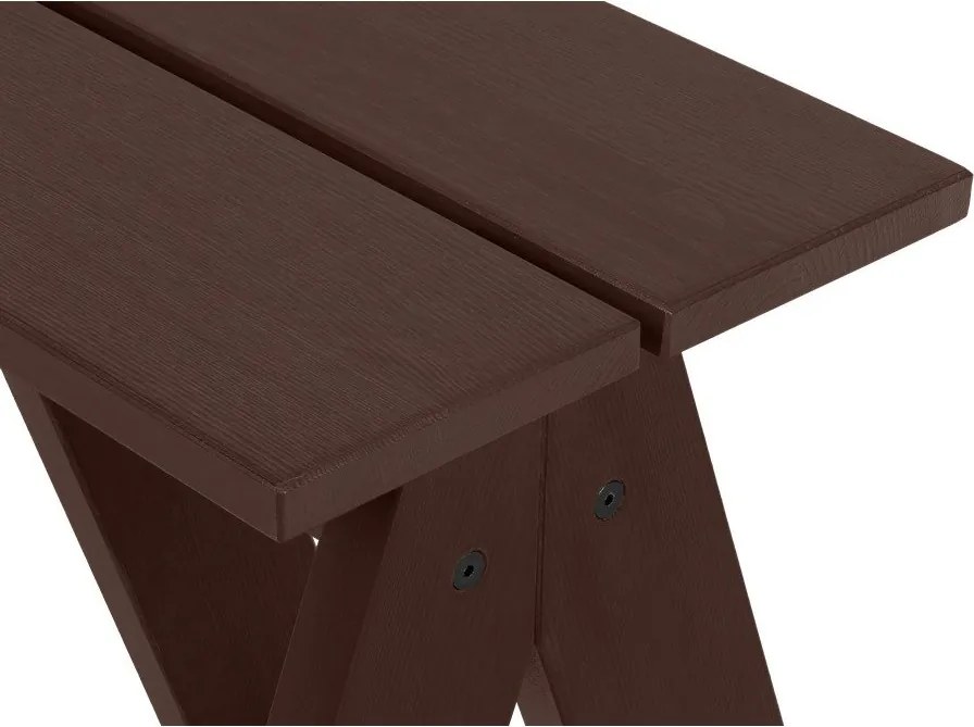 Ciemnobrązowe drewniane krzesło ogrodowe Navo – noo.ma