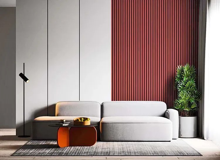 Koralowe ozdobne lamele ścienne 15 szt. G9-P11