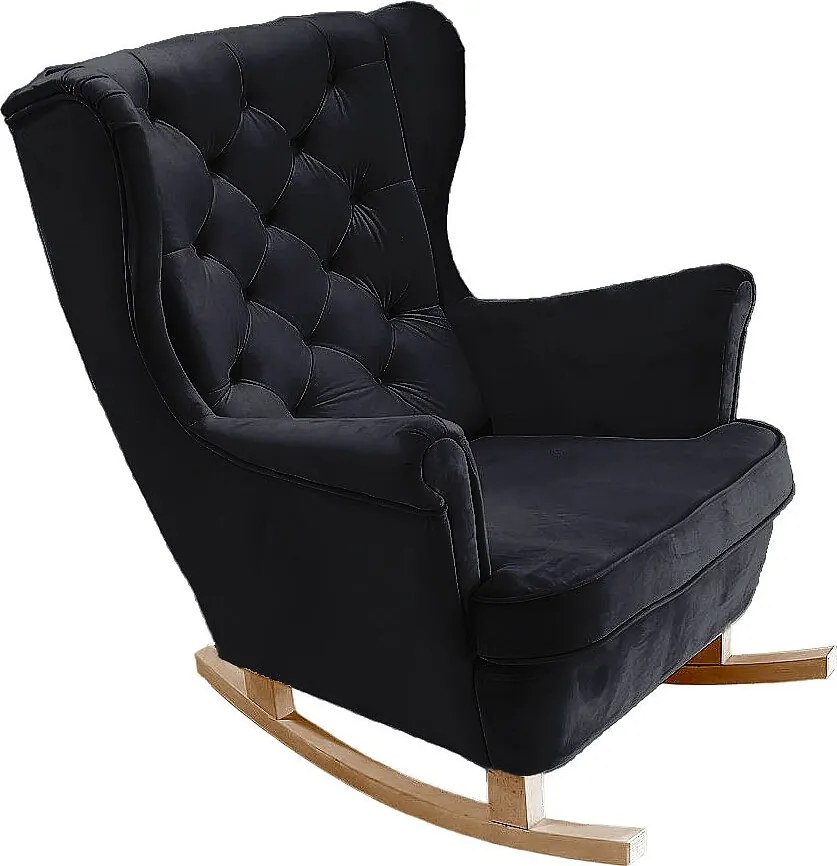 Fotel Relax z Tapicerowanym Siedzeniem i Podłokietnikami, Fotel TV 102x81x95cm Czarny_29862