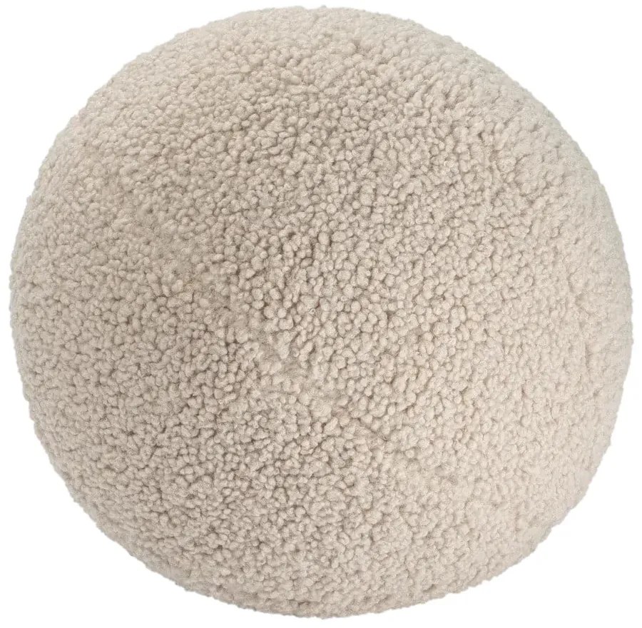 Jasnobrązowa poduszka na sofę dziecięcą z materiału bouclé Ball – Wigiwama