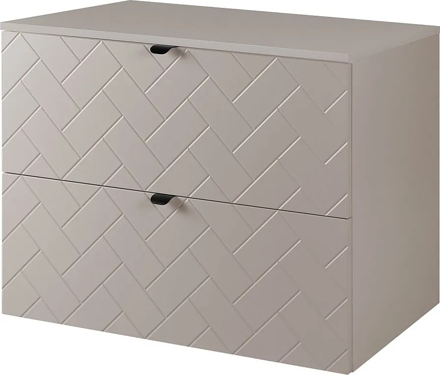 Meble łazienkowe, Kaszmir, 80 x 57 x 46 cm, czarne uchwyty