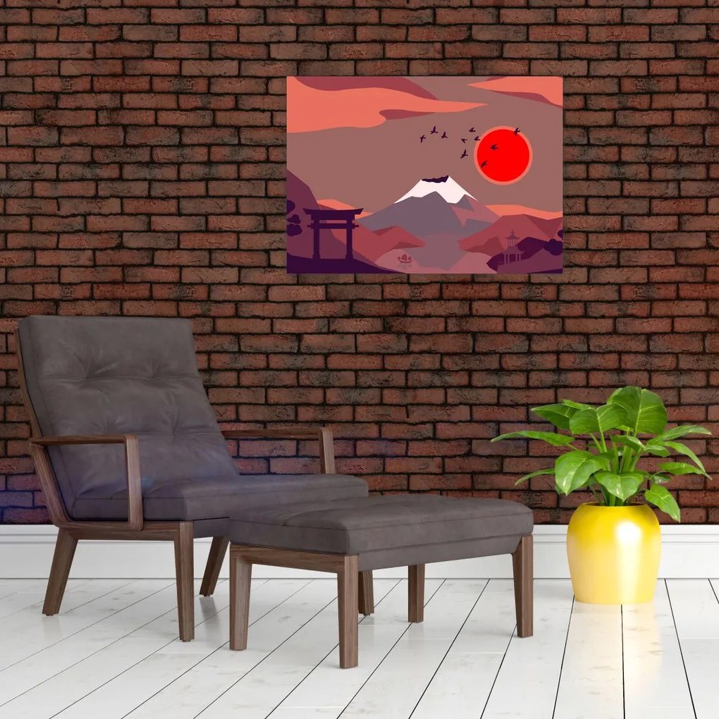 Obraz - Ilustracja góry Fuji (70x50 cm)