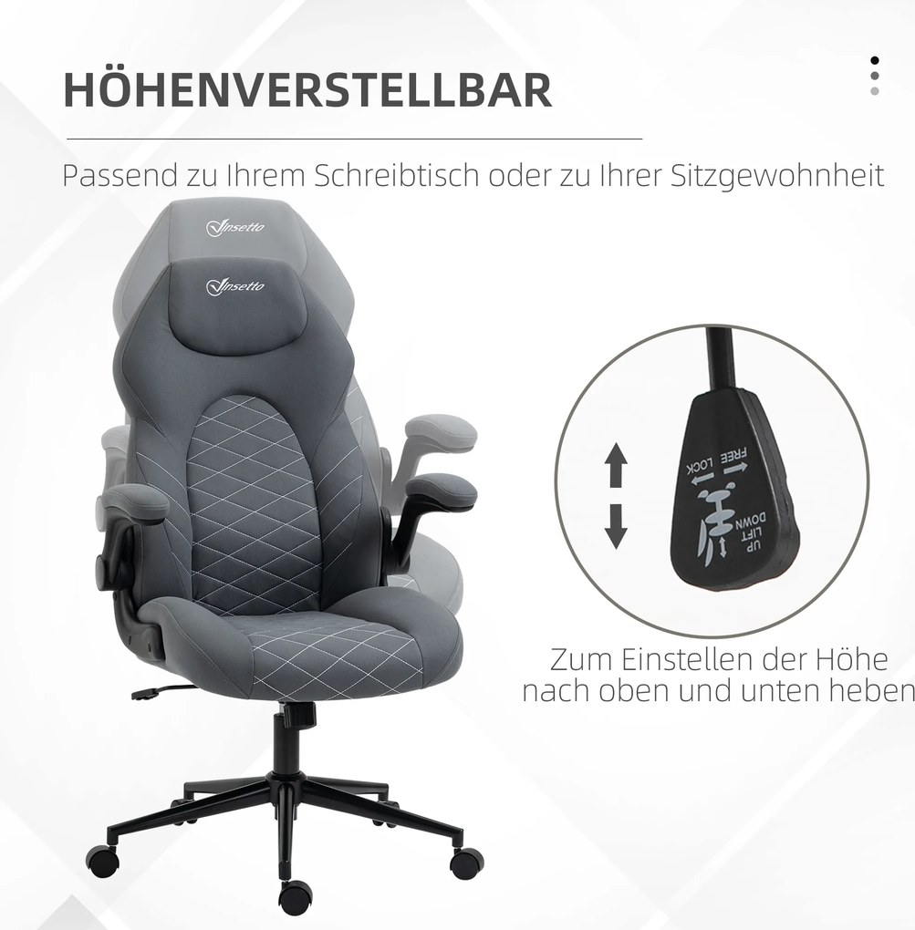 Vinsetto Krzesło biurowe z zagłówkiem