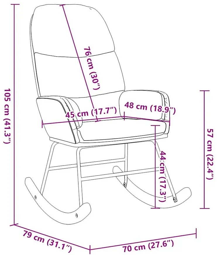 Ciemnozielony bujany fotel do salonu K9-F55
