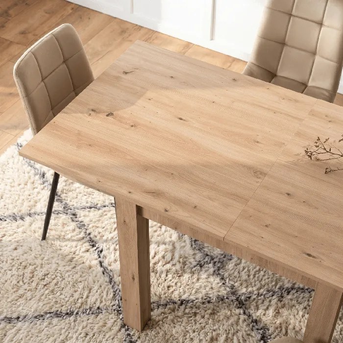 Stół Kwadratowy Rozkładany MAX 80-160 cm Dąb Artisan Nowoczesny Loft