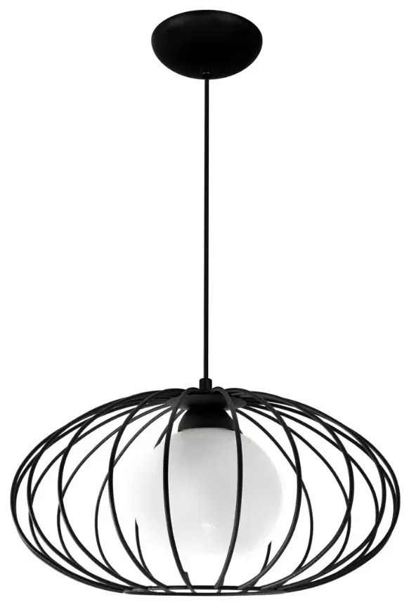 Czarna loftowa lampa wisząca - K439 C5-W20