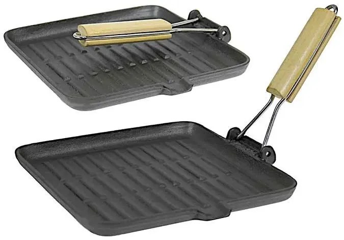 Żeliwna patelnia grillowa ze składanym uchwytem K1-Z67