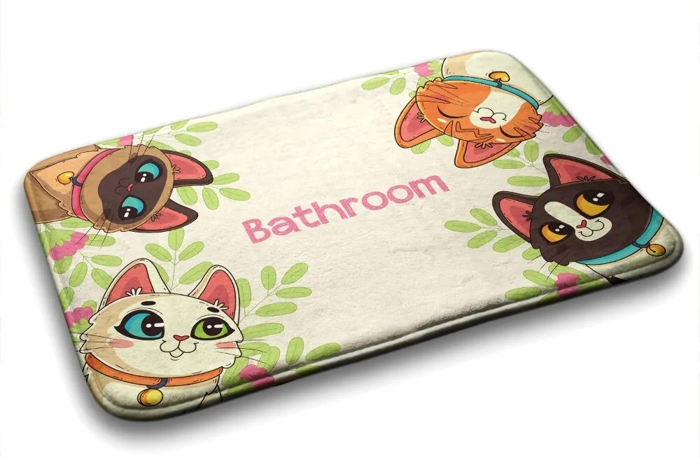 Dywanik antypoślizgowy do łazienki Dywanik antypoślizgowy do łazienki koty Kotki
