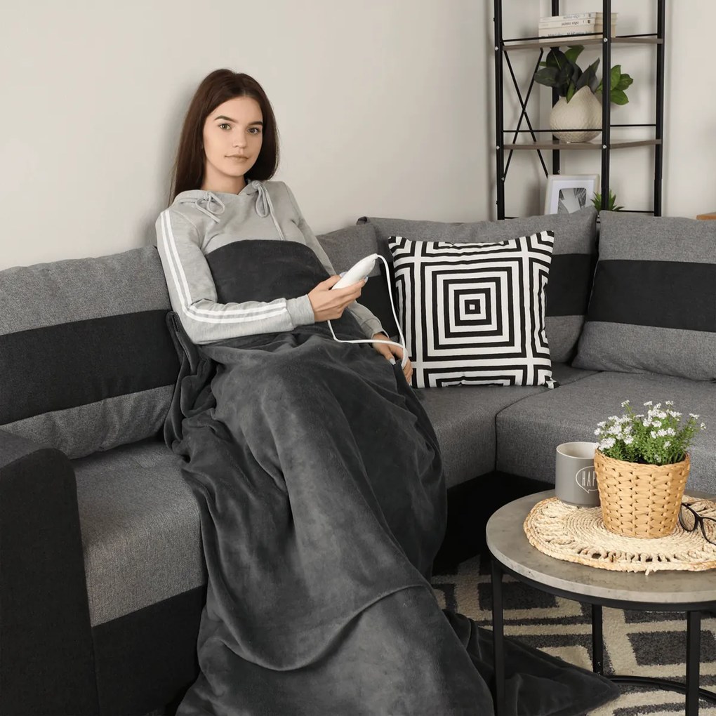 Elektryczny koc grzewczy MEDISA, ciemnoszary