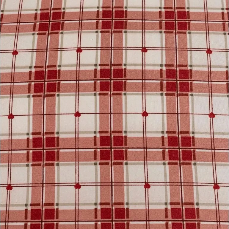 Flanelowa poszewka na poduszkę TARTAN HEART 45x45 cm, kolorowa
