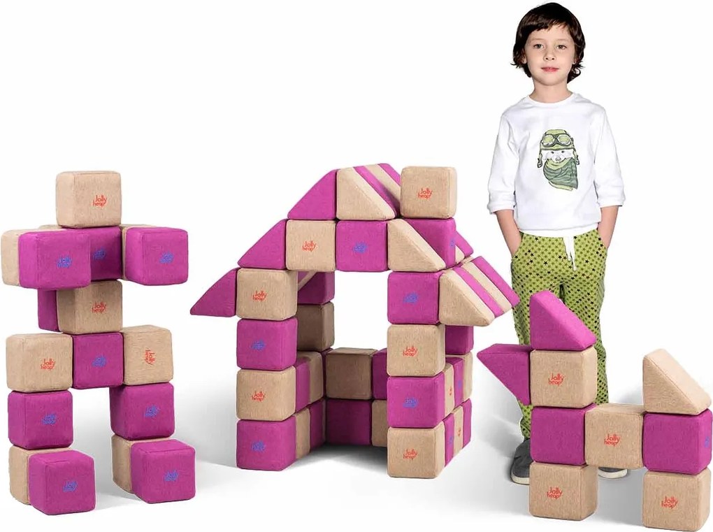 Zestaw klocków magnetycznych JollyHeap Basic - 100 elementów