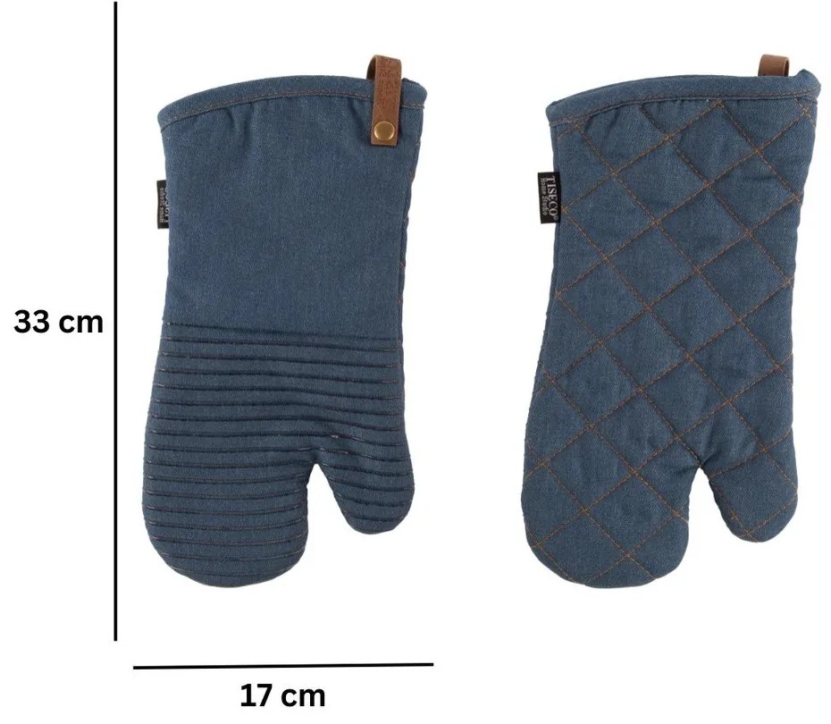 Rękawice kuchenne zestaw 2 szt. Indigo – Tiseco Home Studio