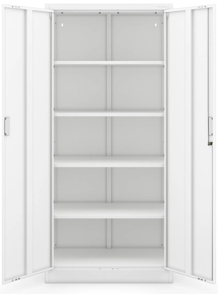 Szafa metalowa biurowa z 4 półkami biała, 1750x800x400 mm: JAN Compact