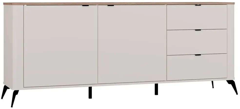 Komoda kaszmirowa na nóżkach z blatem dąb castello C2-R99