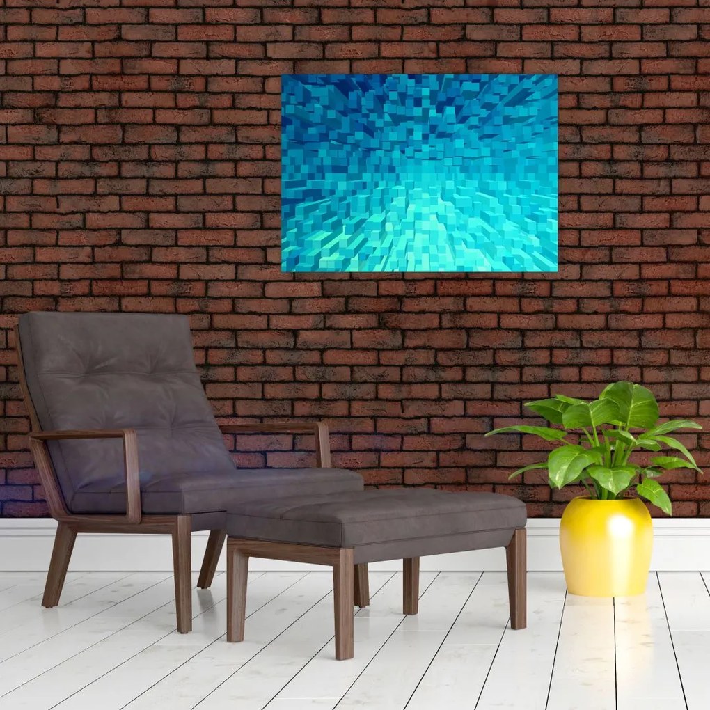 Obraz - abstrakcyjne kostki (70x50 cm)