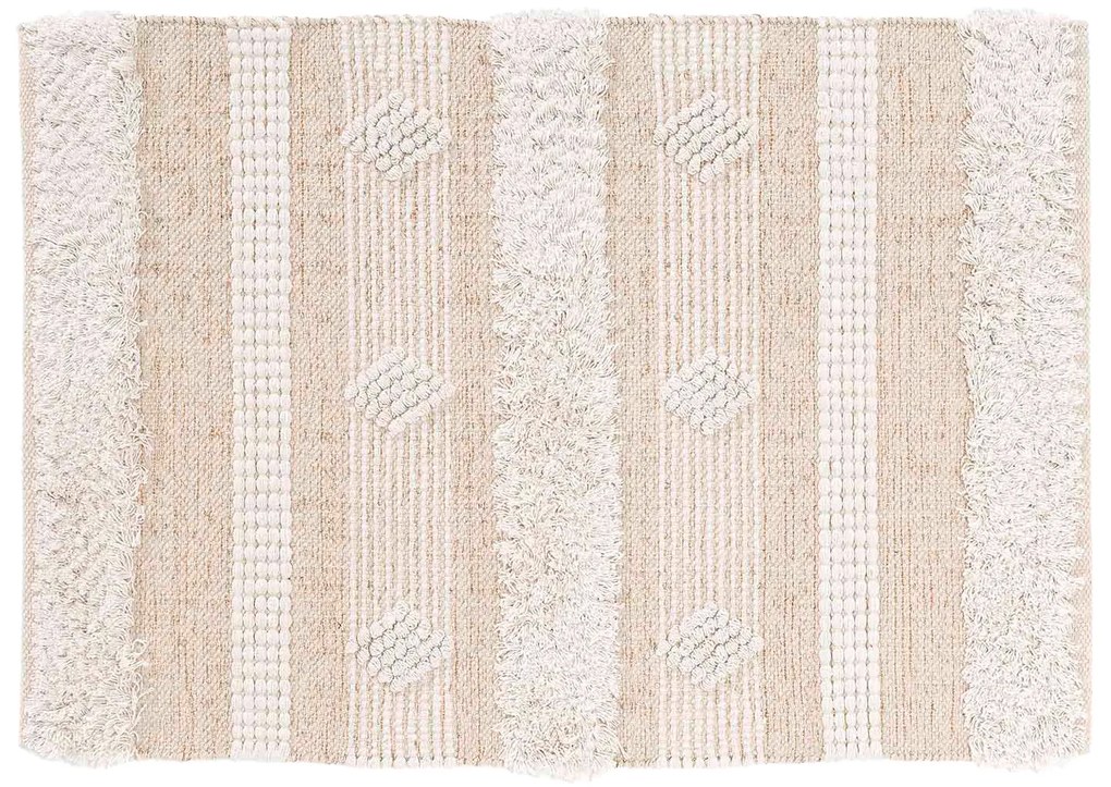 Dywanik boho beżowy ATHOS, 60 x 90 cm