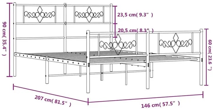 Metalowe białe łóżko rustykalne 140x200 cm B0-Z90